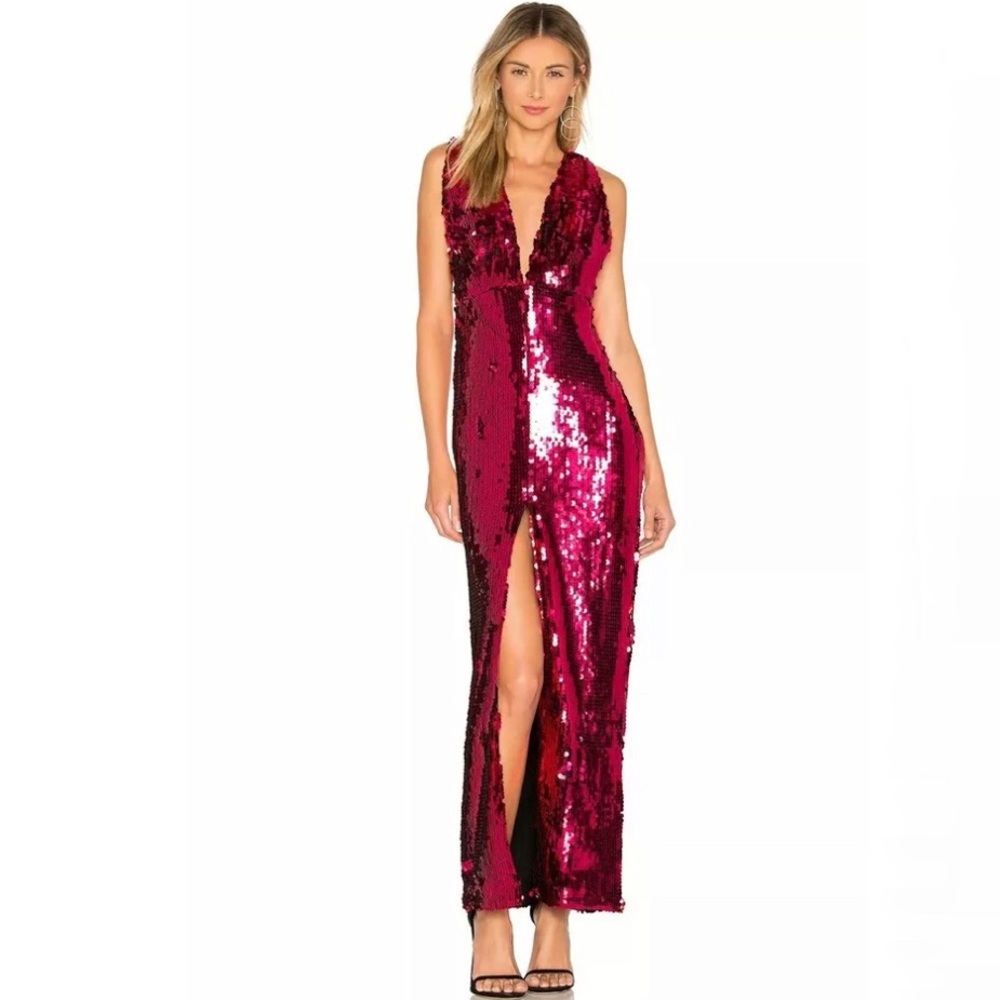 NBD Sequin Dress in Shimmering Red
